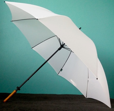 White Golf Umbrella for Newcastle Weddings